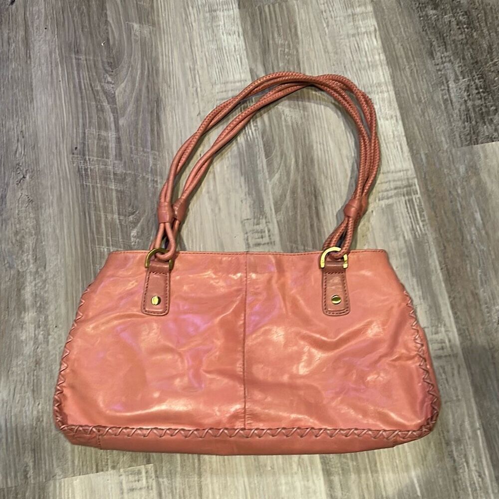Sigrid Olsen soft pink leather bag.